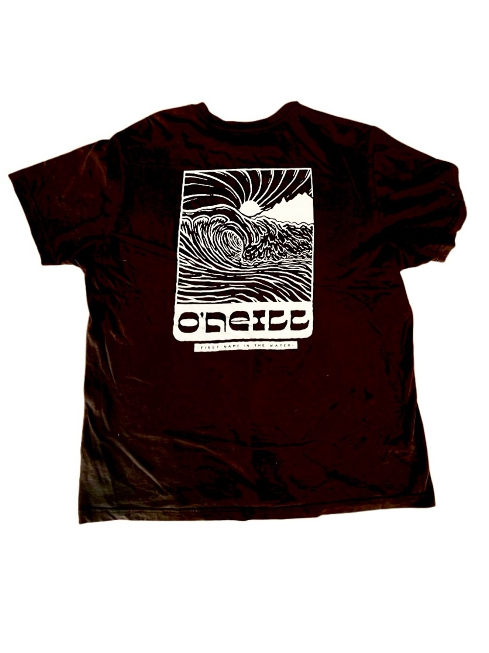 O’Neill Wave Graphic T-Shirt XL Black Surf Beach Short Sleeve Tee